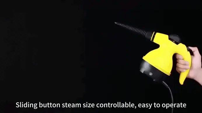 Steam cleaner spraying high-pressure steam with ergonomic trigger handle