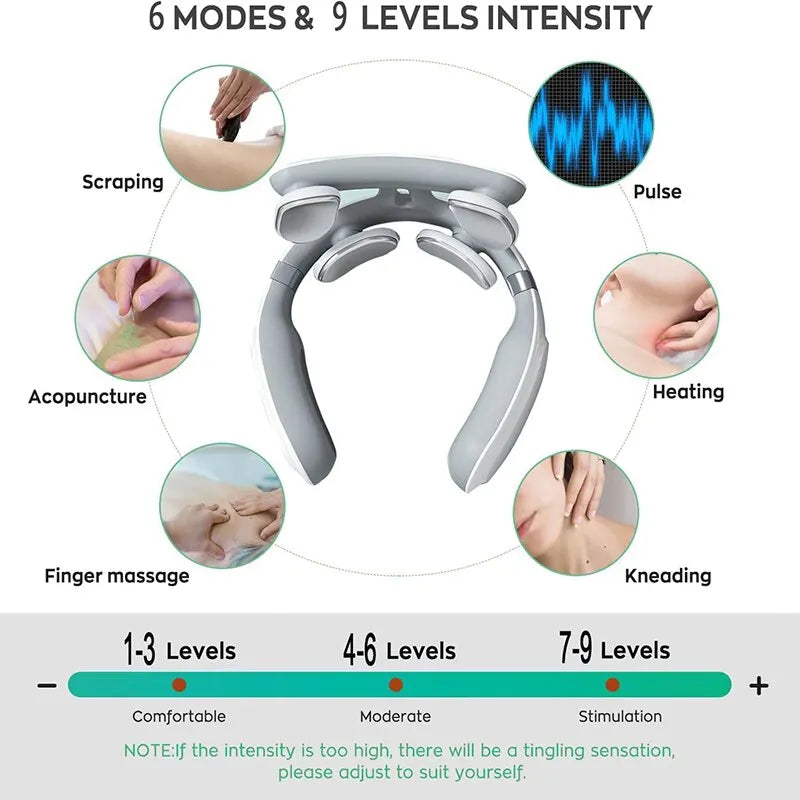 Smart Neck Massager – Heat & Vibration Therapy