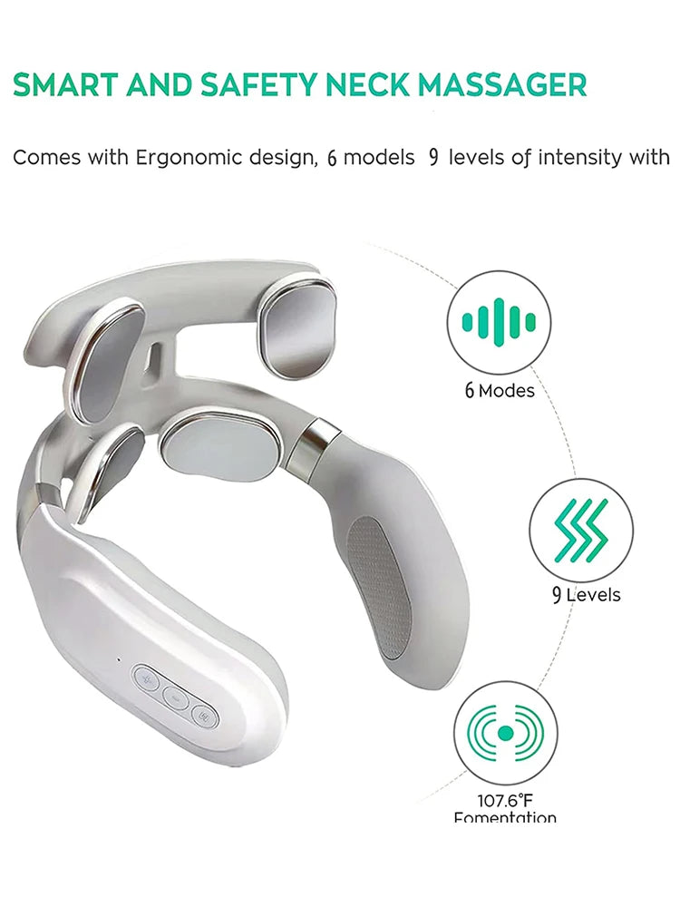 Smart Neck Massager – Heat & Vibration Therapy