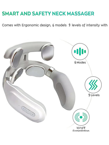 Smart Neck Massager – Heat & Vibration Therapy
