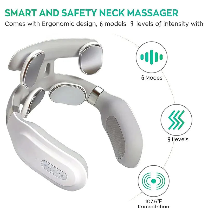 Smart Neck Massager – Heat & Vibration Therapy
