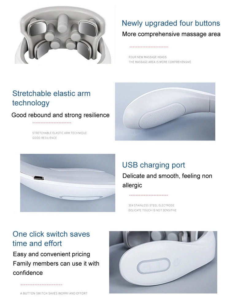 Smart Neck Massager – Heat & Vibration Therapy